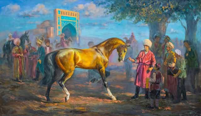 В Ашхабаде открылась художественная выставка в честь туркменских скакунов