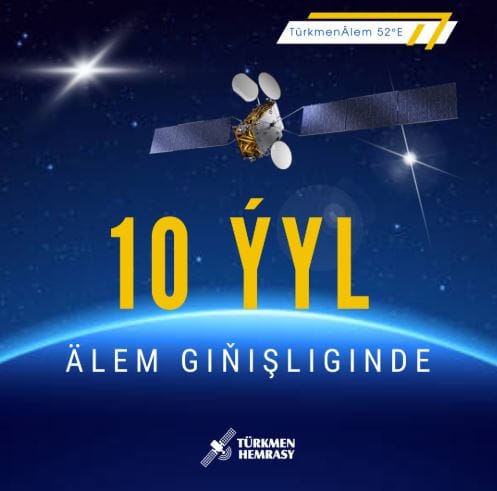 "TürkmenAlem 520E" haberleşme uydusu 10. yılını kutluyor