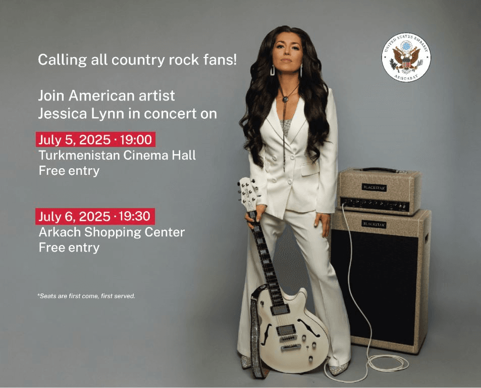 Aşgabatda amerikan kantri-rok toparynyň we aýdymçy-aktrisa Jessika Linniň konsertleri geçiriler