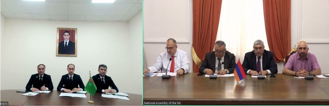 Türkmenistanyň we Ermenistanyň parlamentara dostluk toparynyň agzalarynyň duşuşygy geçirildi