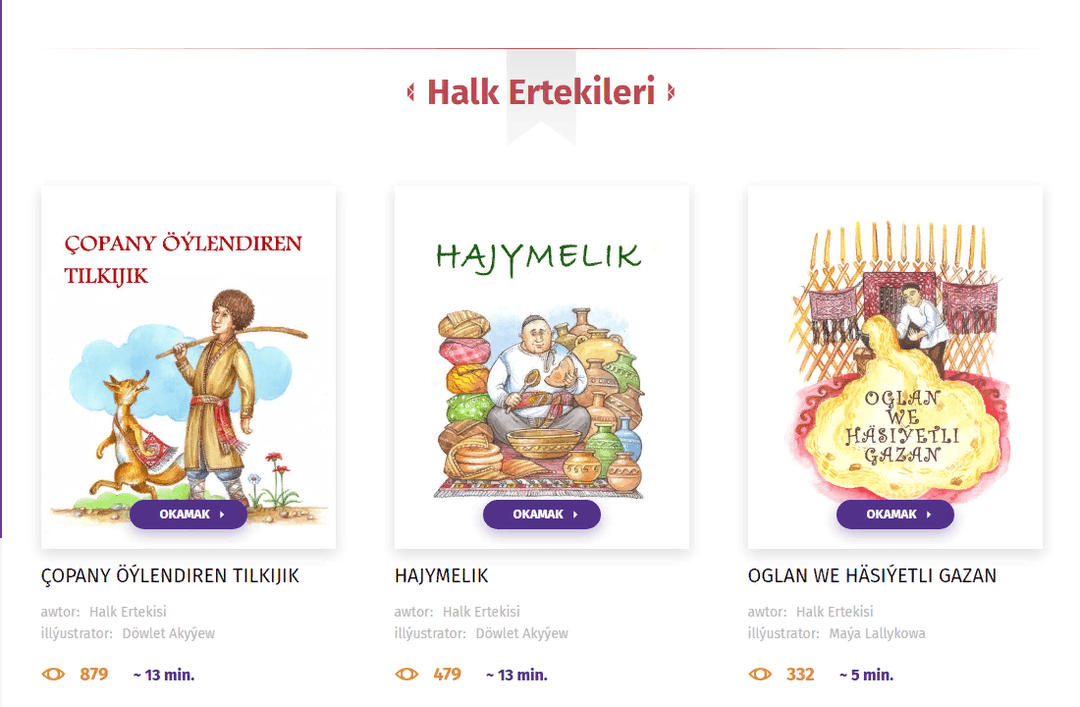 Website with Turkmen fairy tales launched in Turkmenistan