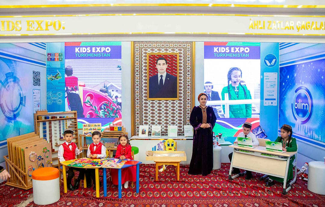 Gurbanguly Berdimuhamedov Charity Foundation presented at Kids Expo in Ashgabat