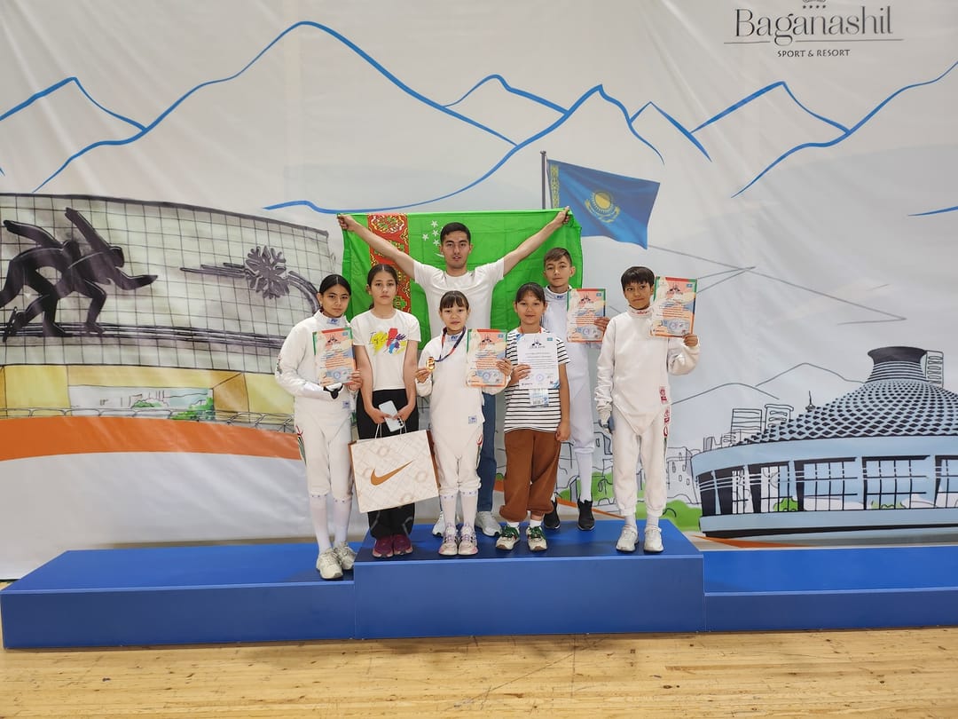 Young Turkmen epee fencers won 8 medals at the Platinum Fencing Cup tournament in Almaty