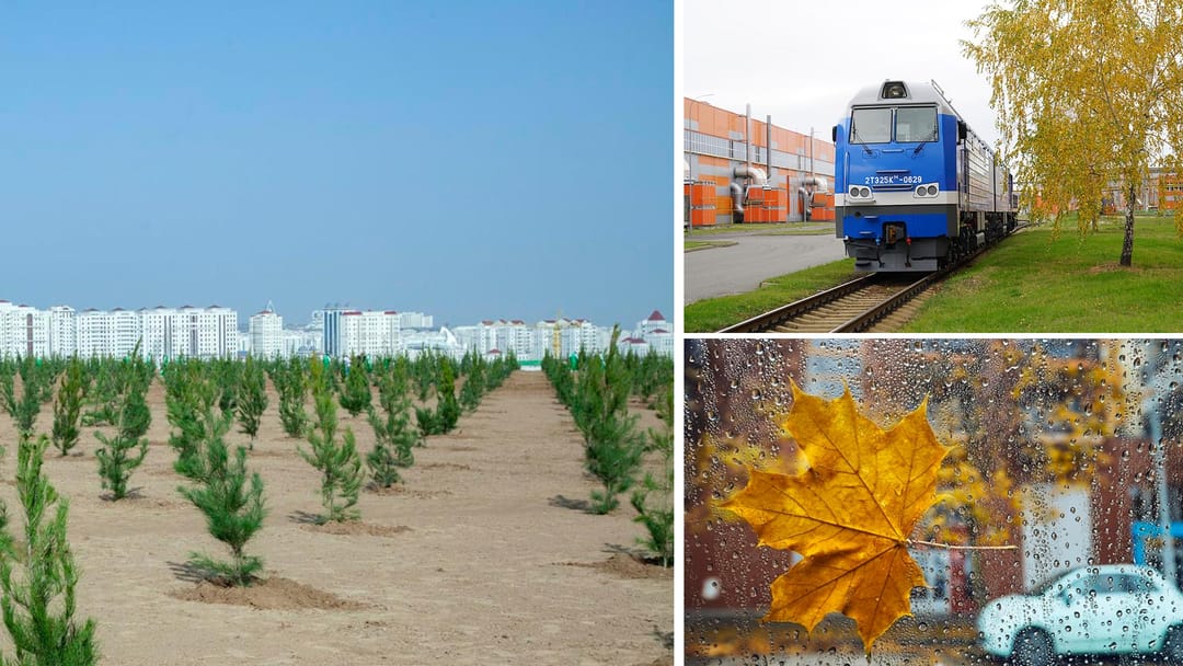 A nationwide tree planting campaign will be held in Turkmenistan, Bryansk Machine-Building Plant sent 5 freight locomotives to Turkmenistan, about the weather in November