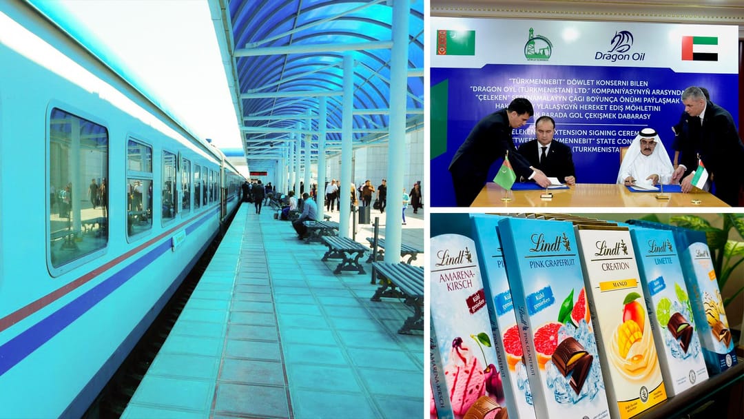 Ýolagçy otlularynyň gatnaw tertibi täzelendi, Aşgabatda şweýsar şokaladynyň resmi dükany açyldy, «Gazpromyň» ýolbaşçylary Türkmenistana gelerler we beýleki habarlar