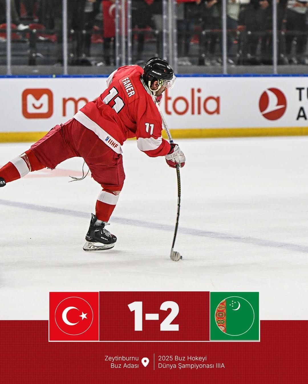 Turkmenistan beats Turkey at Ice Hockey World Championship in Istanbul