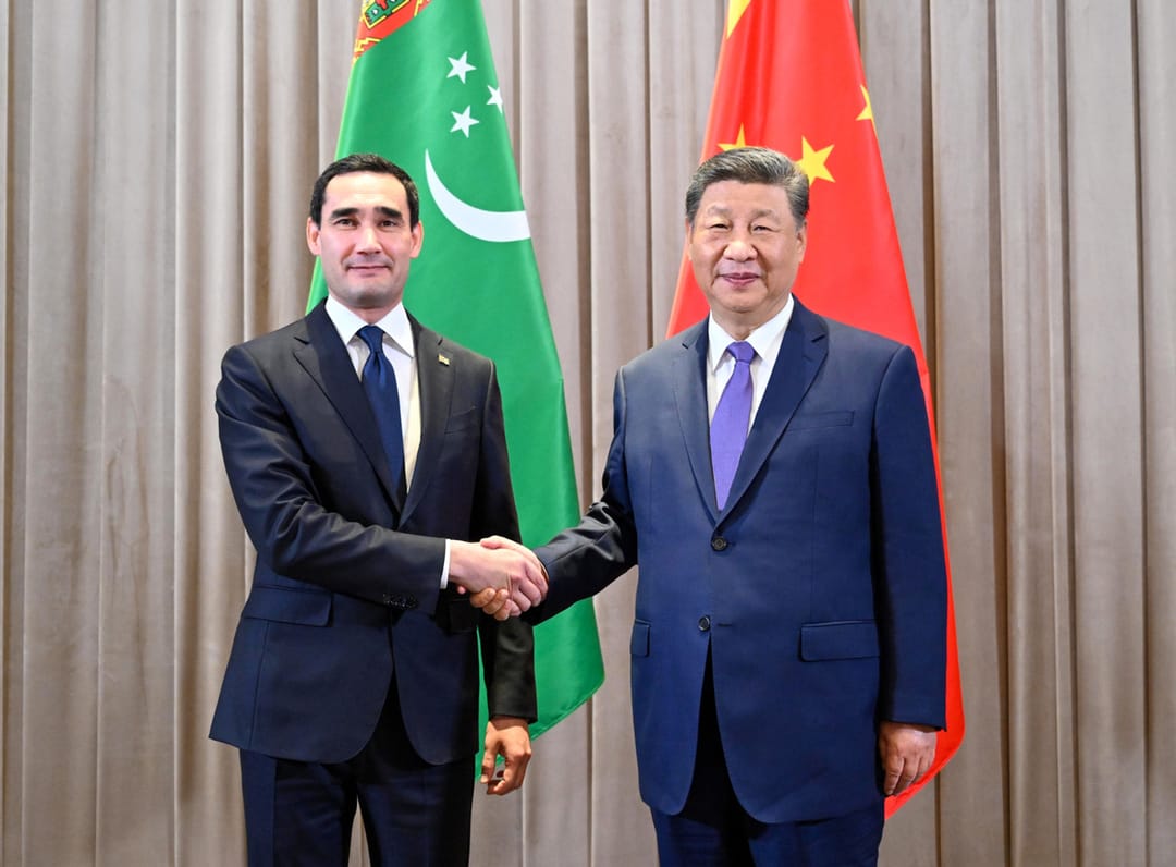 Türkmenistan Cumhurbaşkanı, Astana'da Çin Devlet Başkanı ile görüştü