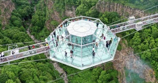 240-meter glass bridge opened in Georgia