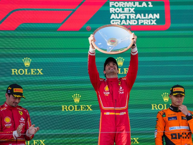 Formula 1'de sezonun üçüncü yarışı olan Avustralya Grand Prix'sini, Ferrari pilotu Carlos Sainz kazandı