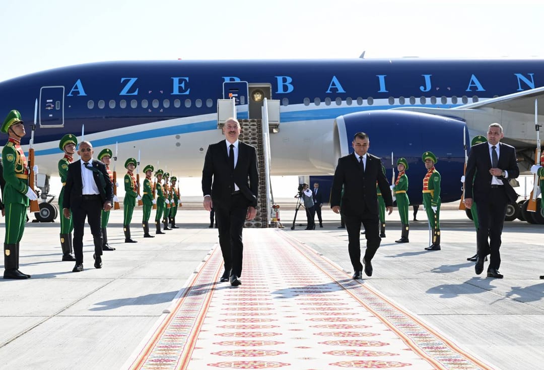 Azerbaijani President arrived in Turkmenistan on working visit
