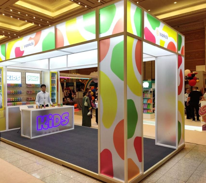Yupekchi presents Hoşal kids and Pokgi juices for children at Kids Expo 2025 in Ashgabat