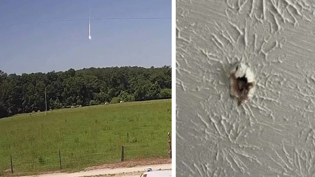 ABŞ-da meteorit bölegi ýaşaýyş öýüniň üçegini deşdi