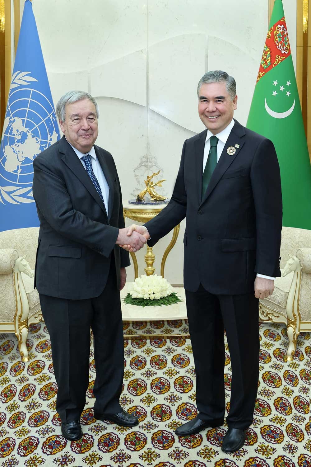 Gurbangulı Berdimuhamedov, BM Genel Sekreteri Antonio Guterres ile görüştü