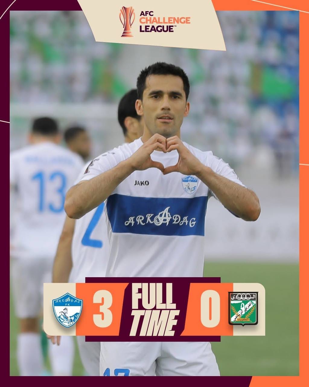 Arkadağ, Al Arabi’yi 3-0 mağlup ederek AFC Challenge Lig’de finale yükseldi