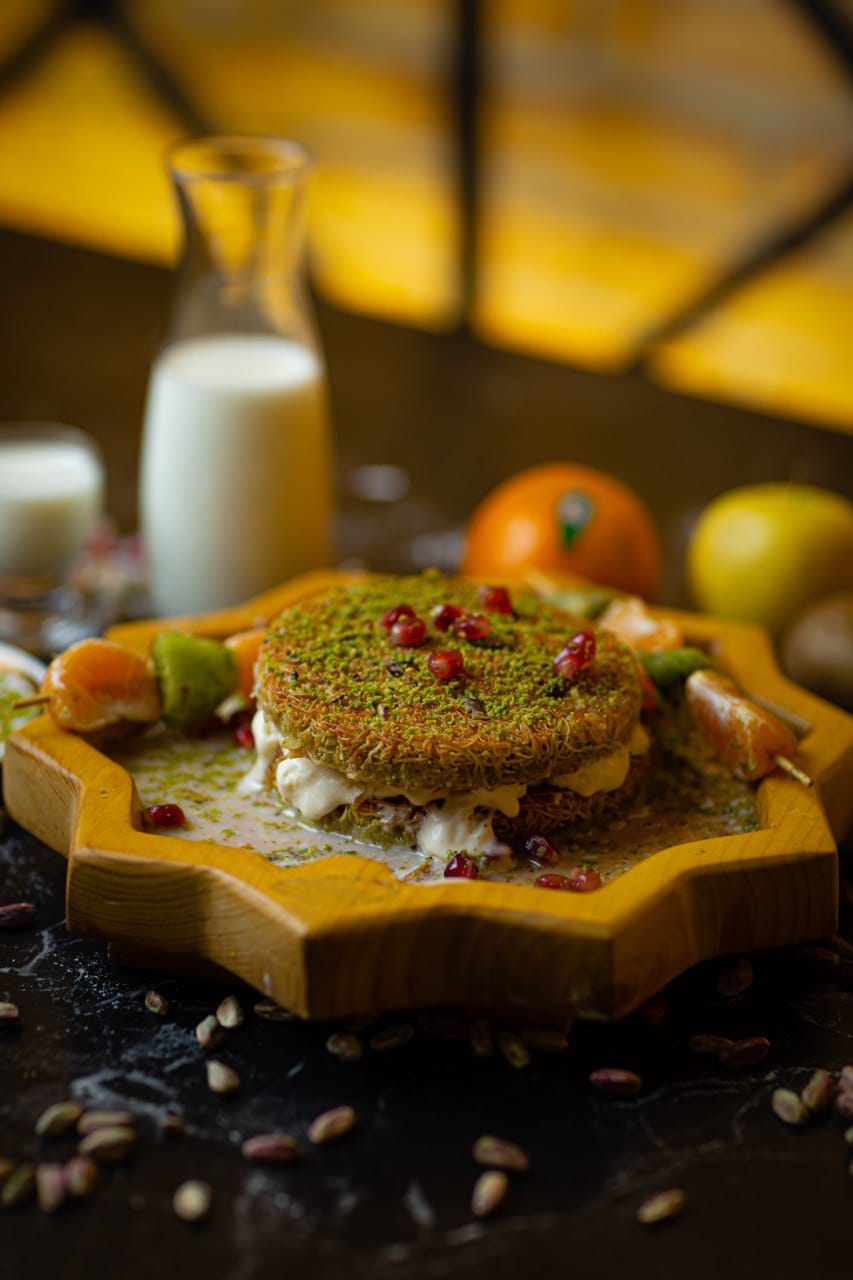 The Katmer cafe menu now includes the Künefe burger