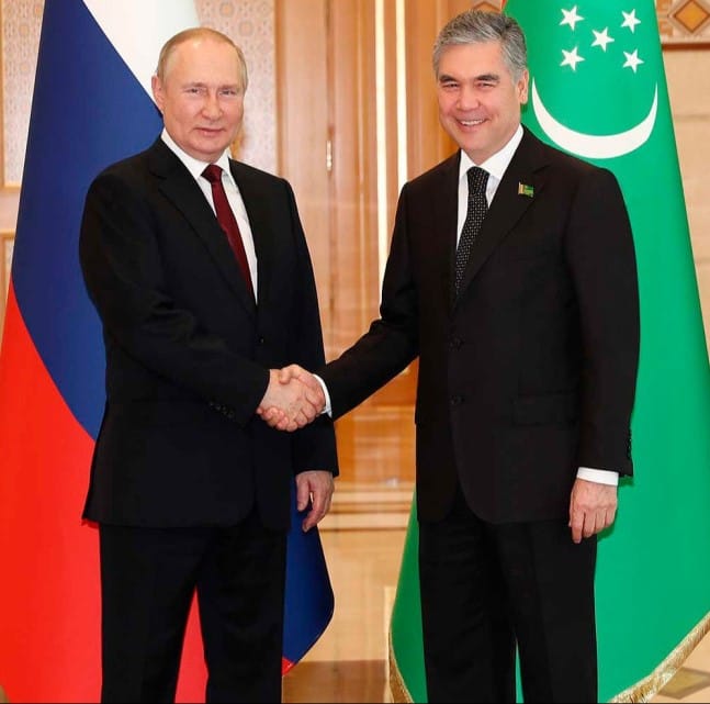 Wladimir Putin Gurbanguly Berdimuhamedowa doglan güni mynasybetli gutlag iberdi