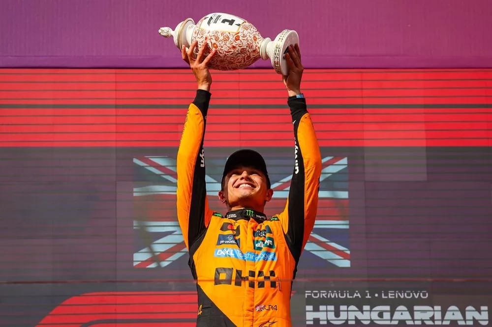 Formula 1'de 2025 sezonunun 14. yarışı olan Macaristan Grand Prix'sini, Lando Norris kazandı