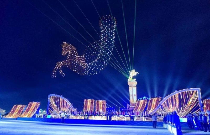 A grand light show will be held in Ashgabat