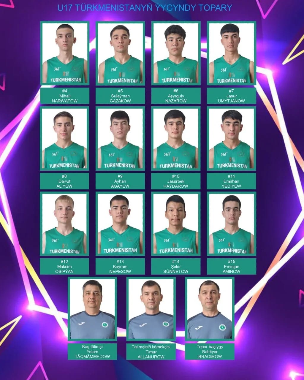 Türkmenistanyň ýaşlar basketbol ýygyndysy Özbegistanda geçirilen ýaryşda bürünç medala eýe boldy