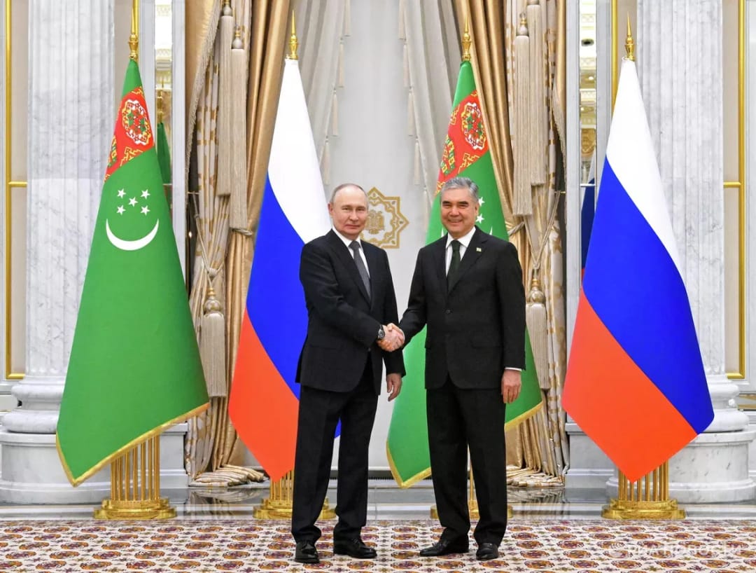 Gurbanguly Berdimuhamedow Wladimir Putin bilen duşuşdy