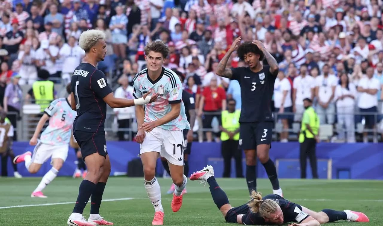 The Belgian national team routed the USA team in the 2026 World Cup Round of 1/8 match