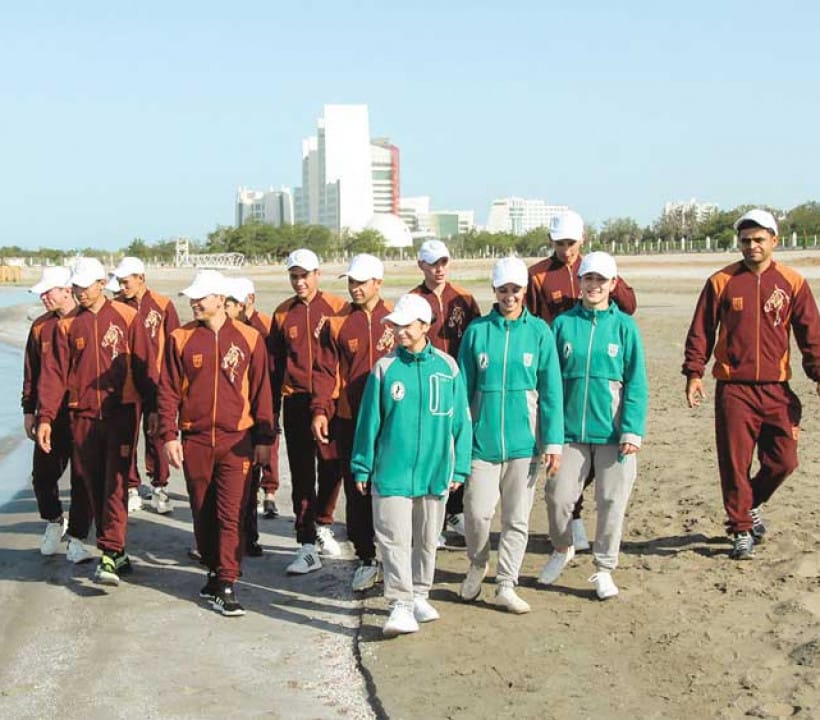 «Galkynyş» milli at üstündäki oýunlar topary «Awaza» milli syýahatçylyk zolagynda dynç alýarlar