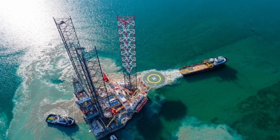 Gazagystanyň «Satti» atly göteriji ýüzýän buraw enjamy Hazar deňziniň türkmen kenarynda ulanylar