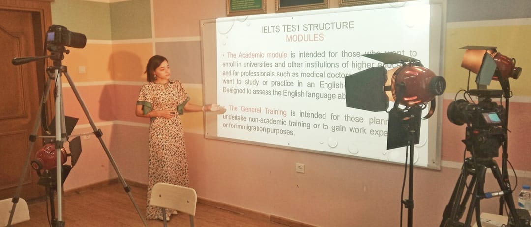 Ashgabat educational center switches to online learning using Google Classroom