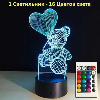 3D ночник, светильник