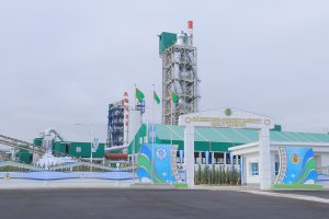 Türkmenistan Cumhurbaşkanı, Baherden çimento fabrikasının ikinci etabının açılış törenine katıldı