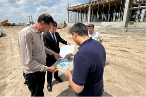 Посол Узбекистана в Туркменистане ознакомился с ходом строительства зоны приграничной торговли