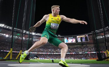 21 years old Lithuanian Mikolas Alekna broke the world record in discus throwing
