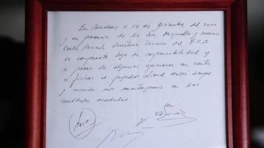 Messi'nin Barcelona'yla ilk sözleşmesini imzaladığı peçete açık artırmaya çıkarılacak