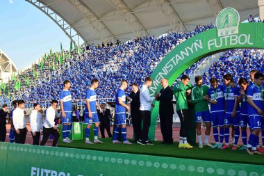 Кадры с церемонии награждения победителей и призеров Кубка Туркменистана по футболу-2023