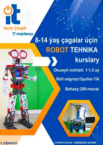 Çagalar üçin robototehnika kurslary 